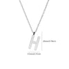 Wholesale Jewelry Simple Style Letter Titanium Steel Zircon Plating Inlay Pendant Necklace