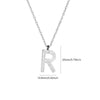 Wholesale Jewelry Simple Style Letter Titanium Steel Zircon Plating Inlay Pendant Necklace