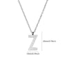 Wholesale Jewelry Simple Style Letter Titanium Steel Zircon Plating Inlay Pendant Necklace