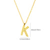 Wholesale Jewelry Simple Style Letter Titanium Steel Zircon Plating Inlay Pendant Necklace