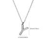 Wholesale Jewelry Simple Style Letter Titanium Steel Zircon Plating Inlay Pendant Necklace