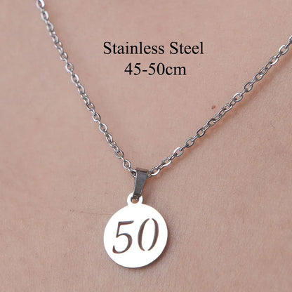 Wholesale Jewelry Simple Style Number 201 Stainless Steel Polishing Pendant Necklace