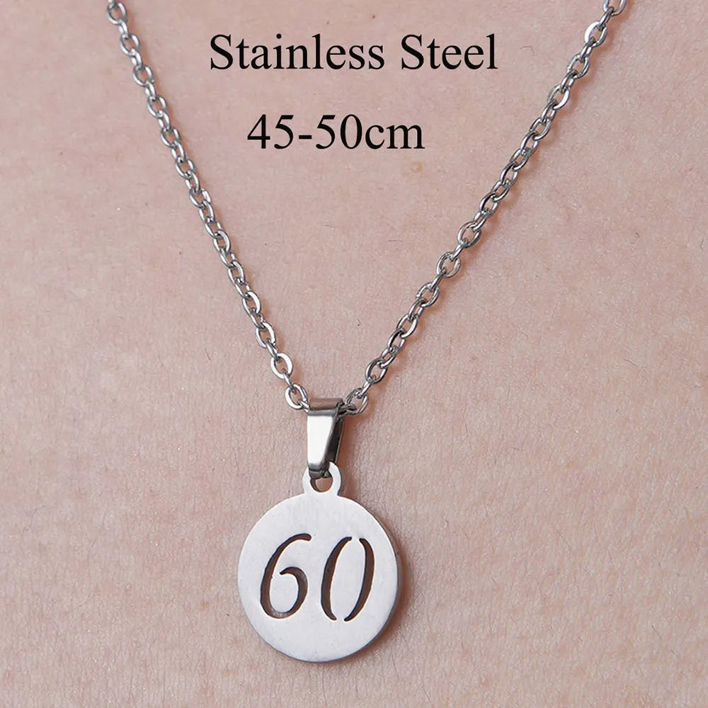 Wholesale Jewelry Simple Style Number 201 Stainless Steel Polishing Pendant Necklace