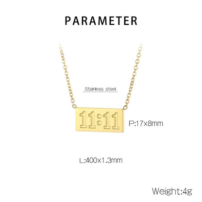 Wholesale Jewelry Simple Style Number 304 Stainless Steel 18K Gold Plated Plating Pendant Necklace