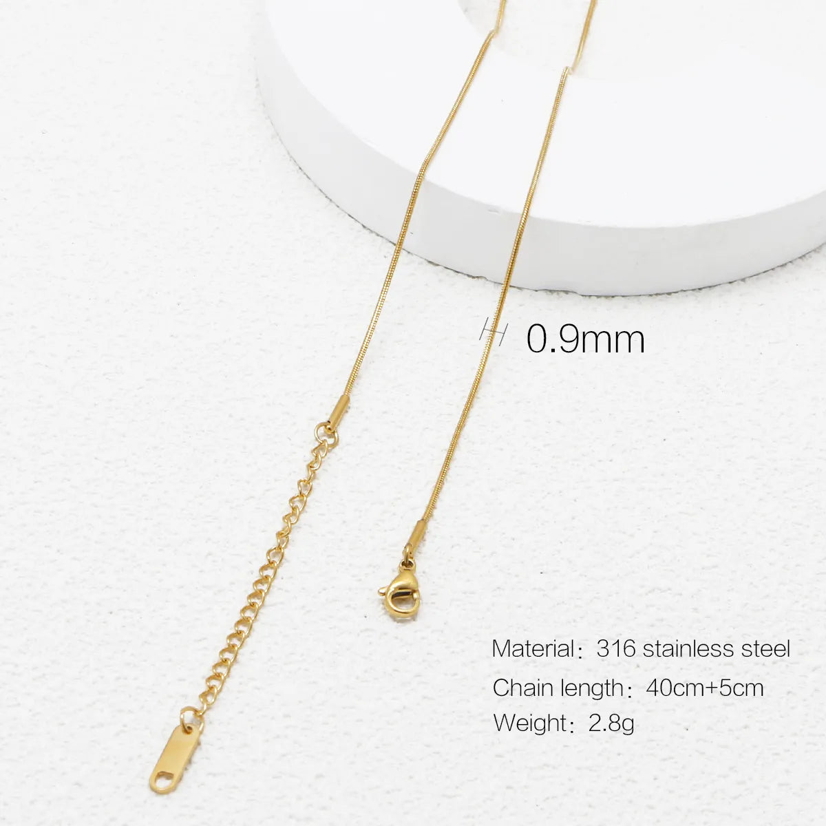 Wholesale Jewelry Simple Style Printing 316 Stainless Steel  Plating Necklace