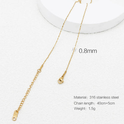 Wholesale Jewelry Simple Style Printing 316 Stainless Steel  Plating Necklace