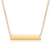 Wholesale Jewelry Simple Style Rectangle 201 Stainless Steel 18K Gold Plated Necklace