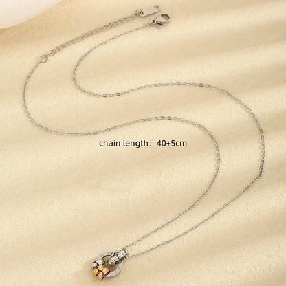 Wholesale Jewelry Simple Style Roman Style Circle Roman Numeral 304 Stainless Steel Jewelry Set