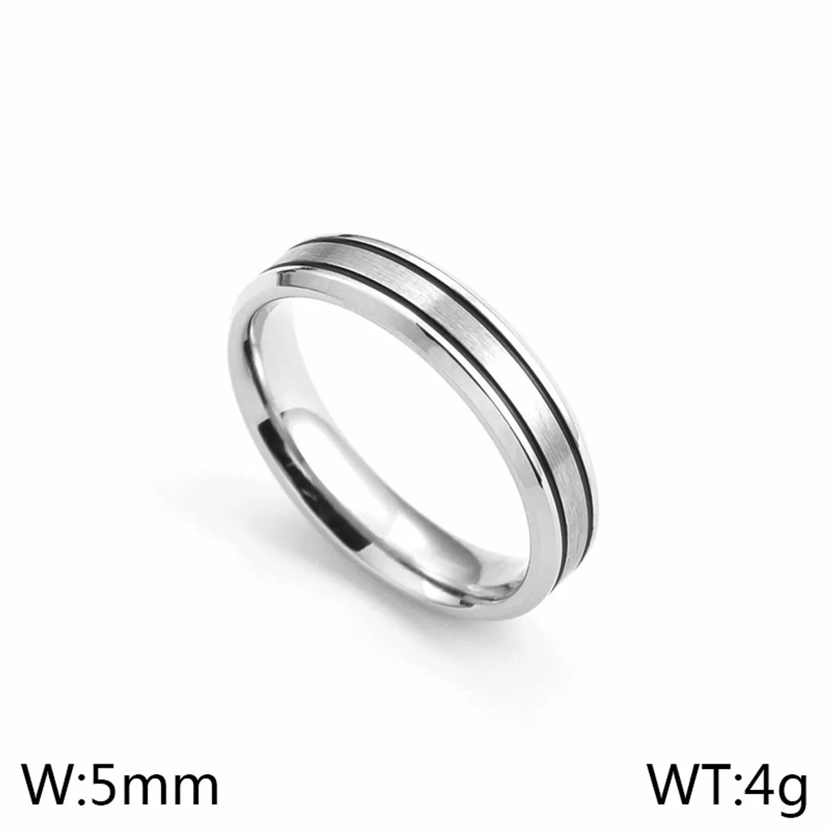 Wholesale Jewelry Simple Style Round 304 Stainless Steel 18K Gold Plated Plating Rings