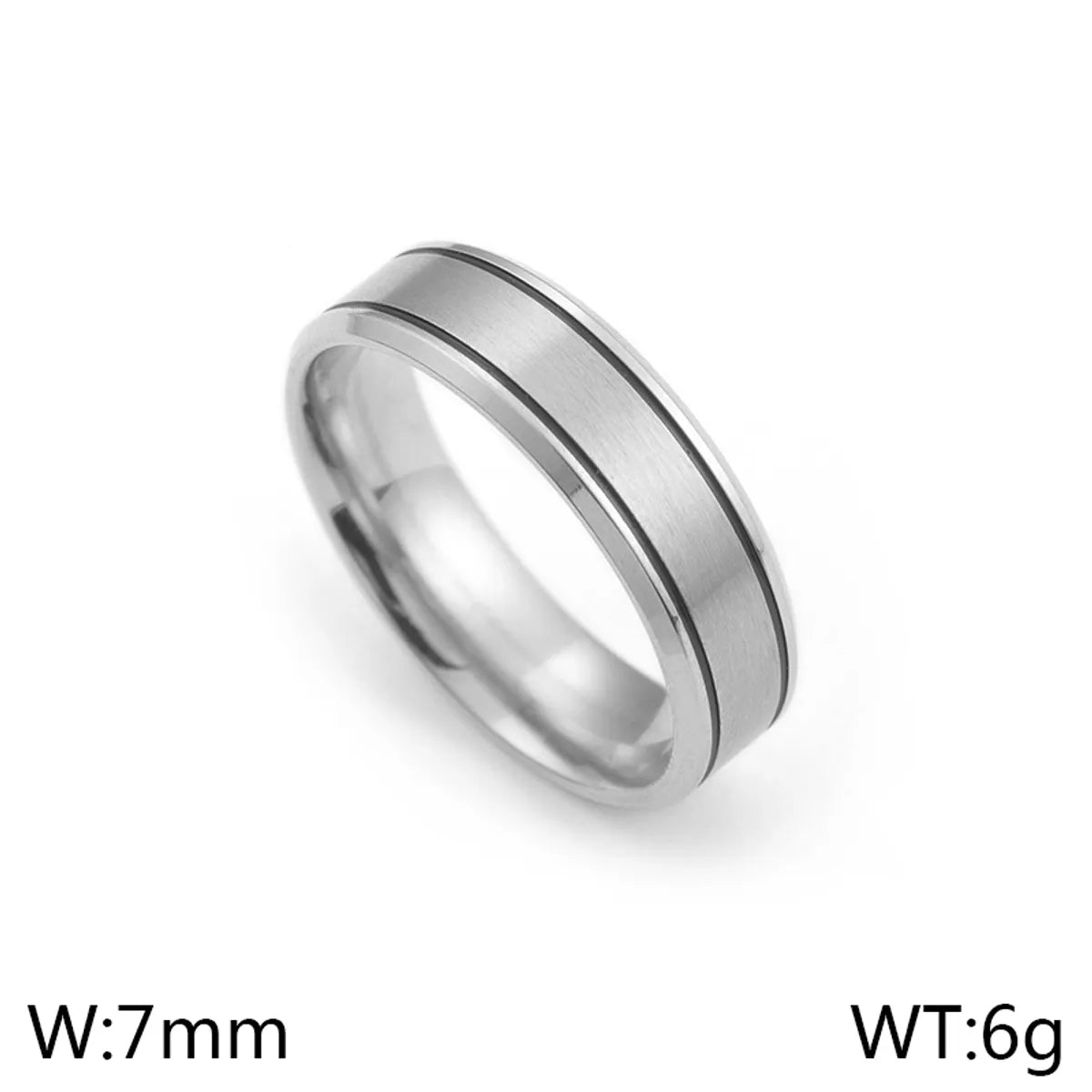 Wholesale Jewelry Simple Style Round 304 Stainless Steel 18K Gold Plated Plating Rings