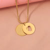 Wholesale Jewelry Simple Style Round Heart Shape Titanium Steel Plating Pendant Necklace