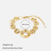 Wholesale Jewelry Simple Style Shiny Circle 304 Stainless Steel 18K Gold Plated Plating Braid Jewelry Set