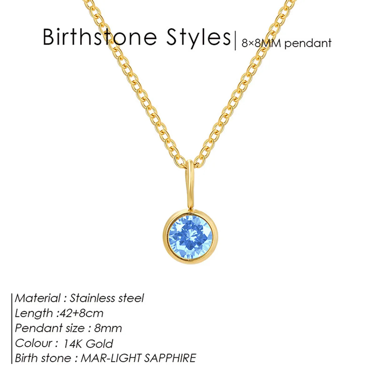 Wholesale Jewelry Simple Style Shiny Round 304 Stainless Steel Rhinestones Inlay Pendant Necklace