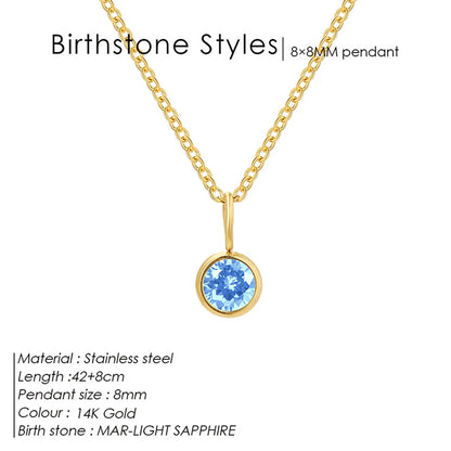 Wholesale Jewelry Simple Style Shiny Round 304 Stainless Steel Rhinestones Inlay Pendant Necklace