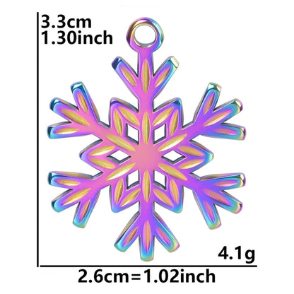 Wholesale Jewelry Simple Style Snowflake 304 Stainless Steel Plating Pendant Necklace