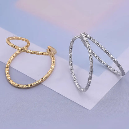 Wholesale Jewelry Simple Style Solid Color 304 Stainless Steel 18K Gold Plated Polishing Open Rings