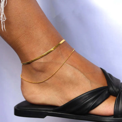 Wholesale Jewelry Simple Style Solid Color 304 Stainless Steel Anklet