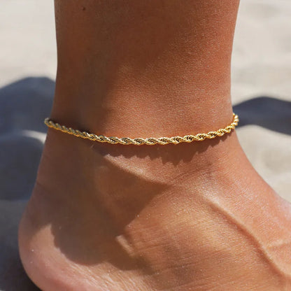 Wholesale Jewelry Simple Style Solid Color 304 Stainless Steel Anklet