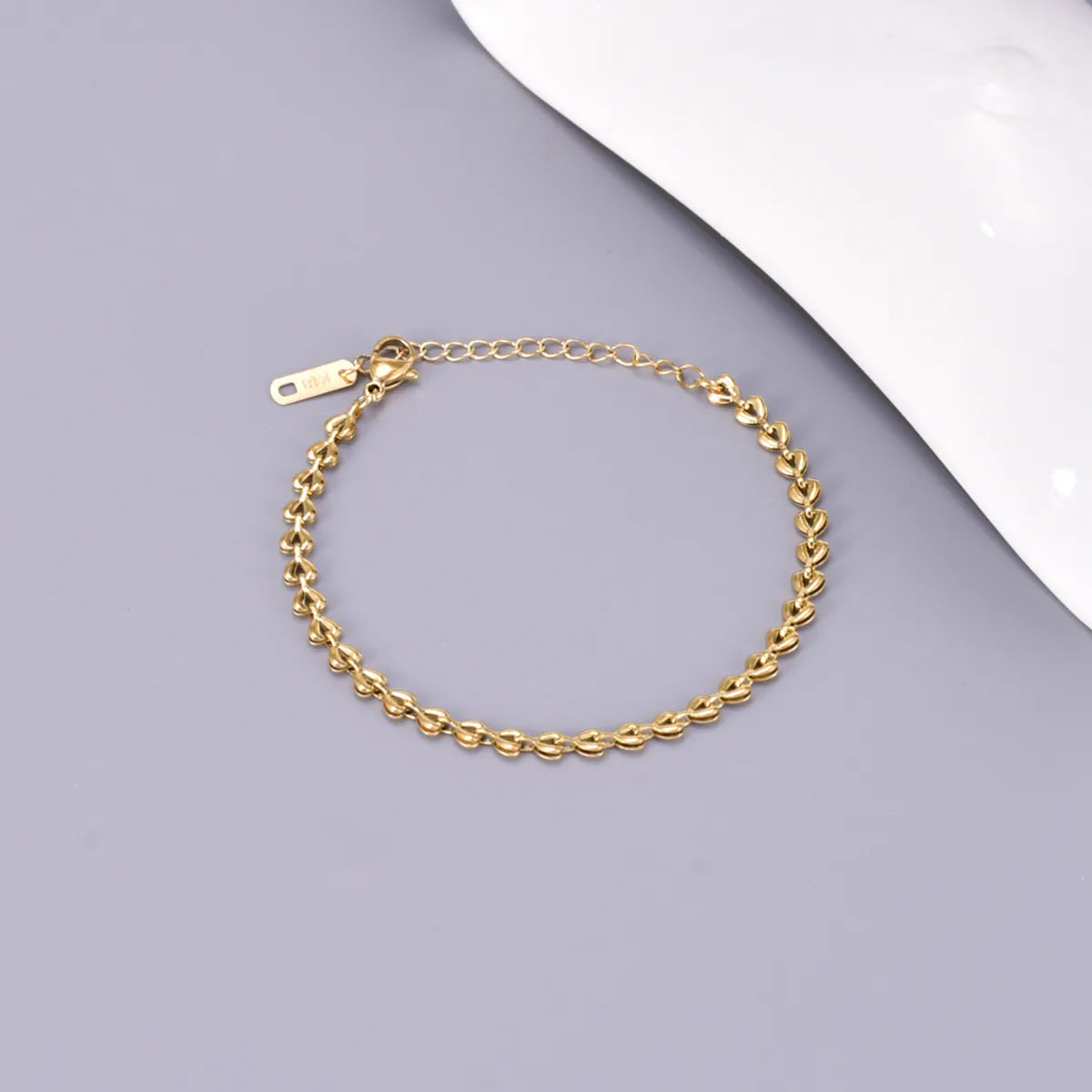 Wholesale Jewelry Simple Style Solid Color 304 Stainless Steel Titanium Steel 18K Gold Plated Bracelets Necklace