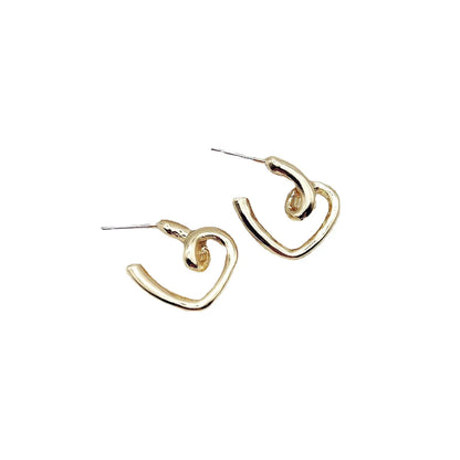 Wholesale Jewelry Simple Style Solid Color Alloy Gold Plated Plating Ear Studs