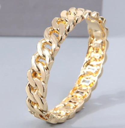 Wholesale Jewelry Simple Style Solid Color Alloy Gold Plated Plating Hollow Out Bangle