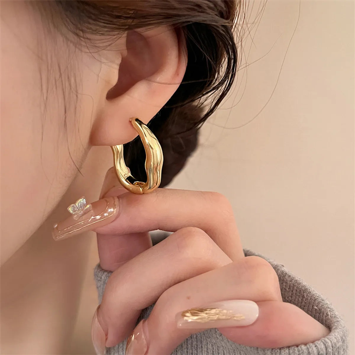 Wholesale Jewelry Simple Style Solid Color Alloy Plating Earrings