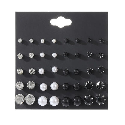 Wholesale Jewelry Simple Style Solid Color Alloy Zircon Inlay Ear Studs