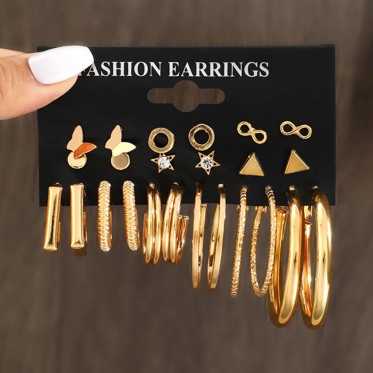 Wholesale Jewelry Simple Style Solid Color Alloy Zircon Inlay Earrings