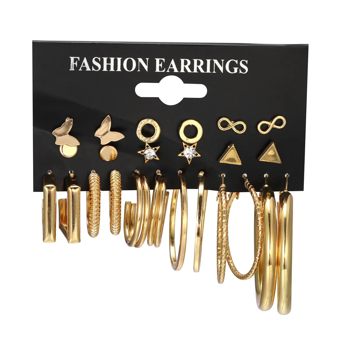 Wholesale Jewelry Simple Style Solid Color Alloy Zircon Inlay Earrings