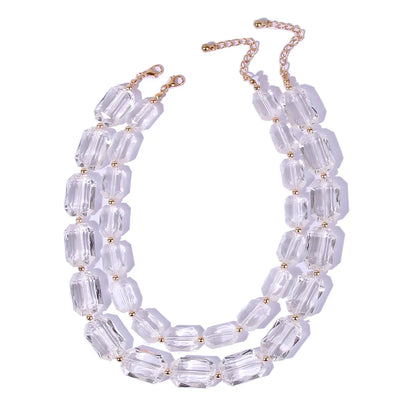 Wholesale Jewelry Simple Style Solid Color Arylic Necklace