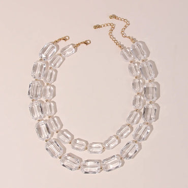 Wholesale Jewelry Simple Style Solid Color Arylic Necklace