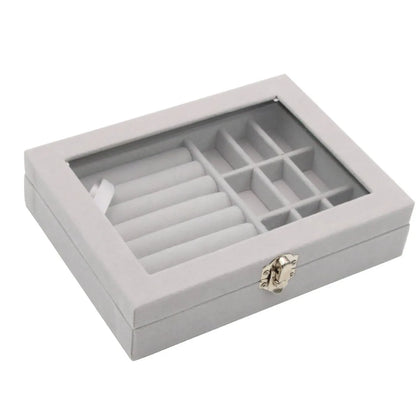 Wholesale Jewelry Simple Style Solid Color Cloth Jewelry Boxes