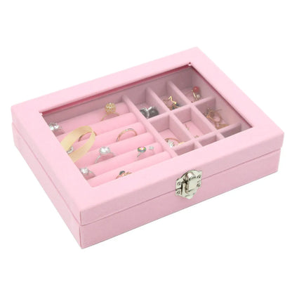 Wholesale Jewelry Simple Style Solid Color Cloth Jewelry Boxes