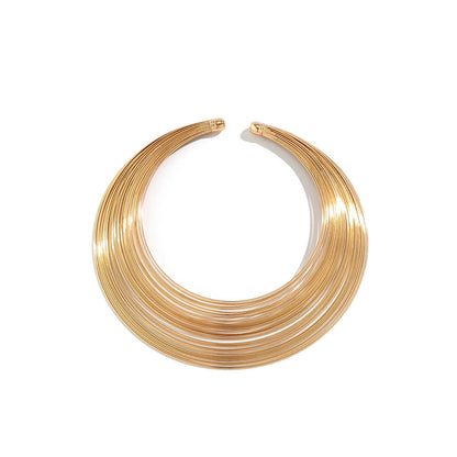 Wholesale Jewelry Simple Style Solid Color Iron Gold Plated Plating Choker