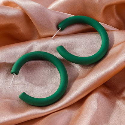 Wholesale Jewelry Simple Style Solid Color Plastic Ear Studs