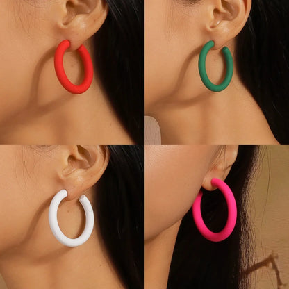 Wholesale Jewelry Simple Style Solid Color Plastic Ear Studs