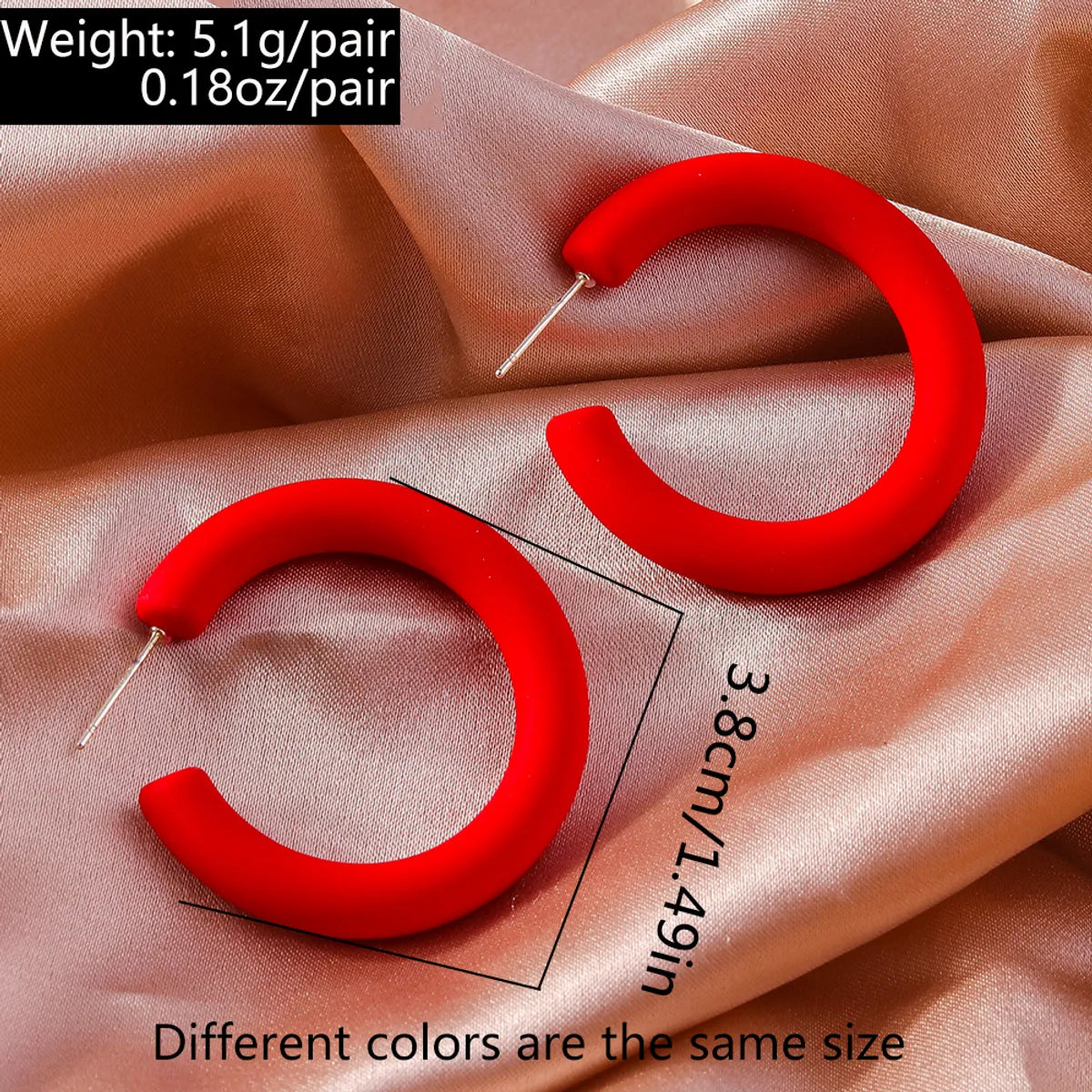 Wholesale Jewelry Simple Style Solid Color Plastic Ear Studs