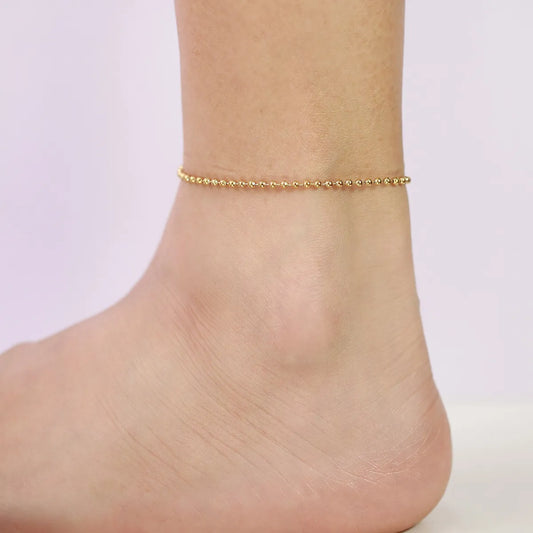 Wholesale Jewelry Simple Style Solid Color Titanium Steel Anklet