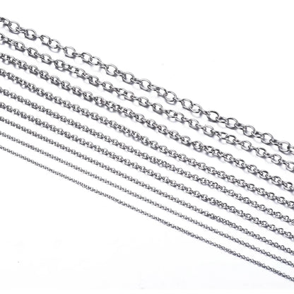 Wholesale Jewelry Simple Style Solid Color Titanium Steel Chain Necklace