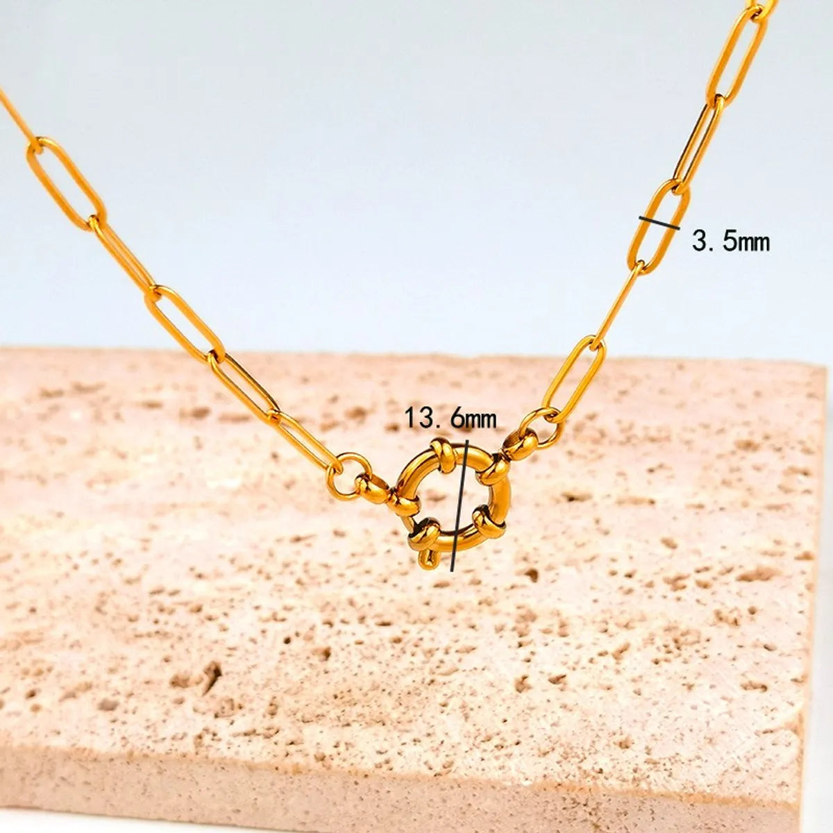 Wholesale Jewelry Simple Style Solid Color Titanium Steel Pendant Necklace