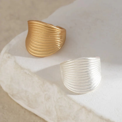 Wholesale Jewelry Simple Style Spiral Stripe Alloy Open Rings