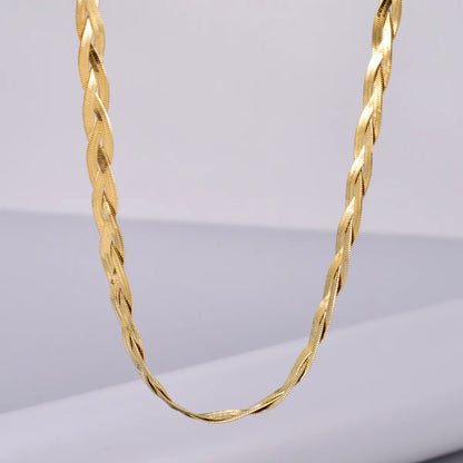 Wholesale Jewelry Simple Style Streetwear Geometric 304 Stainless Steel Titanium Steel 18K Gold Plated Necklace