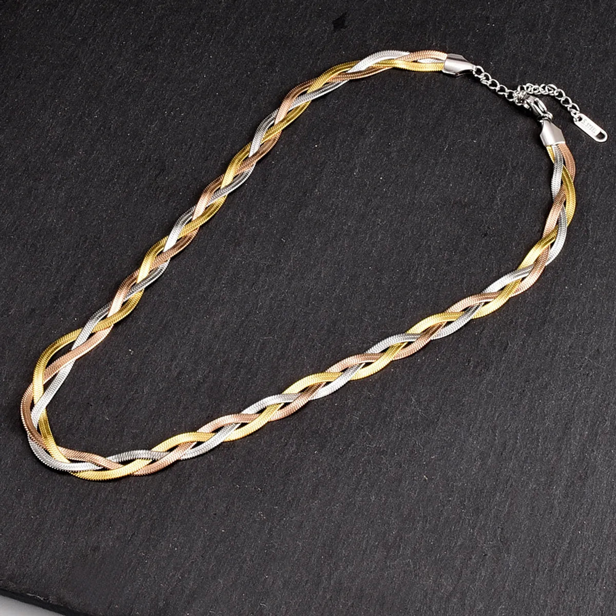 Wholesale Jewelry Simple Style Streetwear Geometric 304 Stainless Steel Titanium Steel 18K Gold Plated Necklace