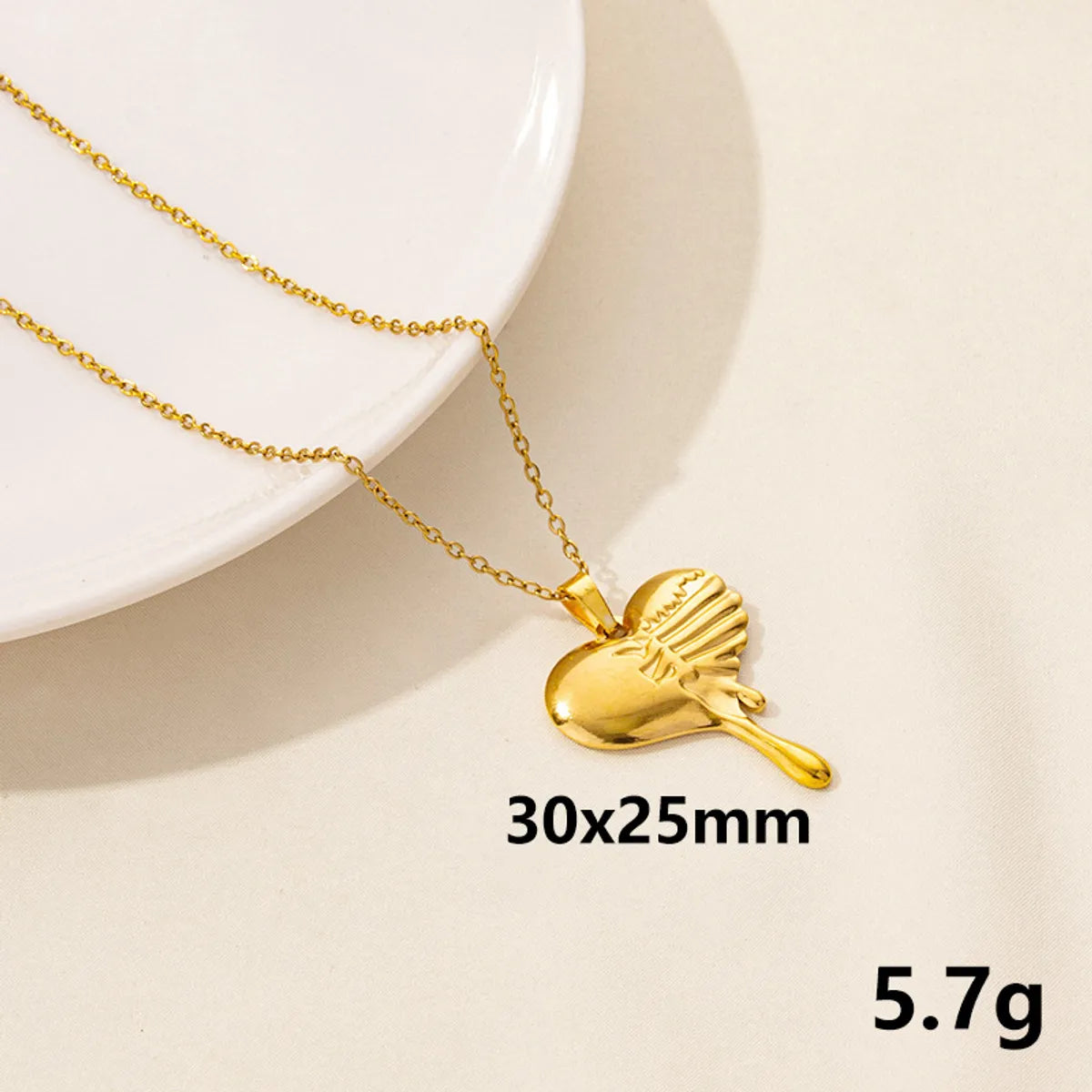 Wholesale Jewelry Simple Style Sun Heart Shape Butterfly 304 Stainless Steel Chain Pendant Necklace