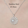 Wholesale Jewelry Simple Style Sun Spider 201 Stainless Steel Polishing Hollow Out Pendant Necklace