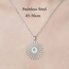 Wholesale Jewelry Simple Style Sun Spider 201 Stainless Steel Polishing Hollow Out Pendant Necklace