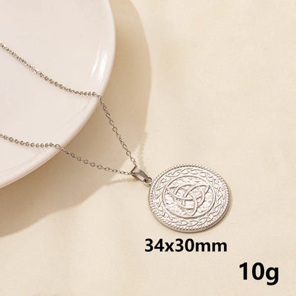 Wholesale Jewelry Simple Style Tortoise Knot 304 Stainless Steel Chain Pendant Necklace