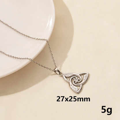 Wholesale Jewelry Simple Style Tortoise Knot 304 Stainless Steel Chain Pendant Necklace