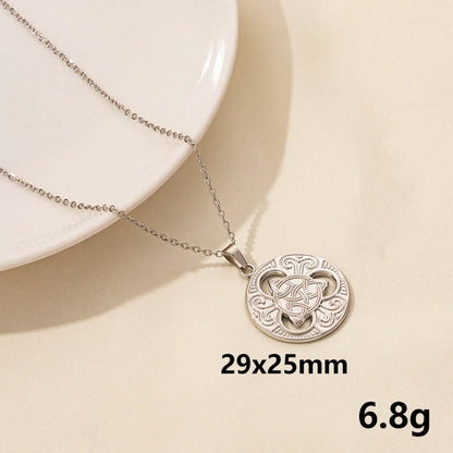 Wholesale Jewelry Simple Style Tortoise Knot 304 Stainless Steel Chain Pendant Necklace