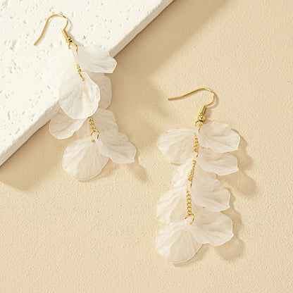 1 Pair Simple Style Transparent Resin Drop Earrings